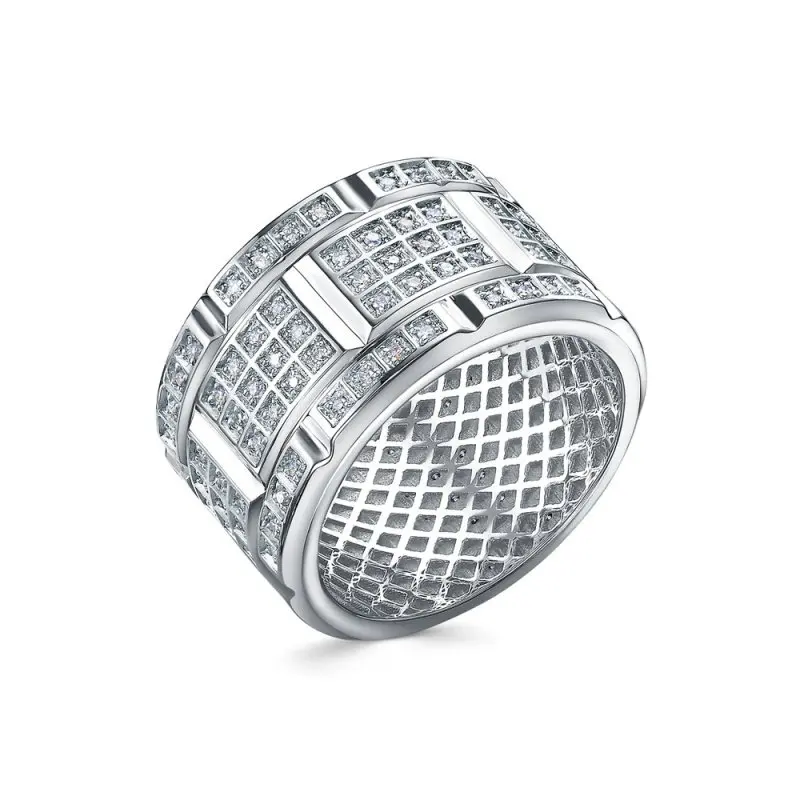 Кольцо декоративное из белого золота