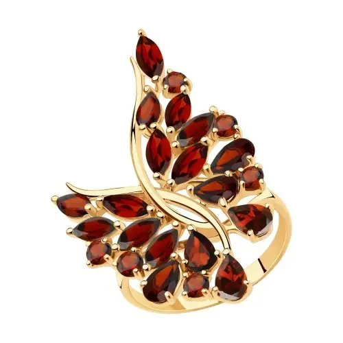 Кольцо декоративное из красного золота