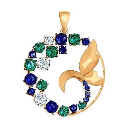 Подвеска декоративная из красного золота