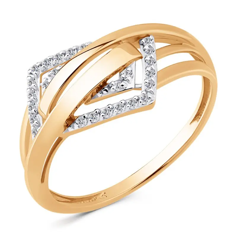 Кольцо декоративное из красного золота