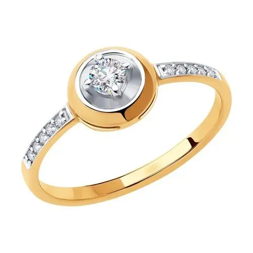 Кольцо декоративное из красного золота