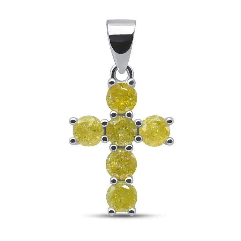 Подвеска декоративный крест из серебра