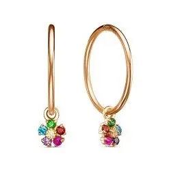 Серьги конго из красного золота