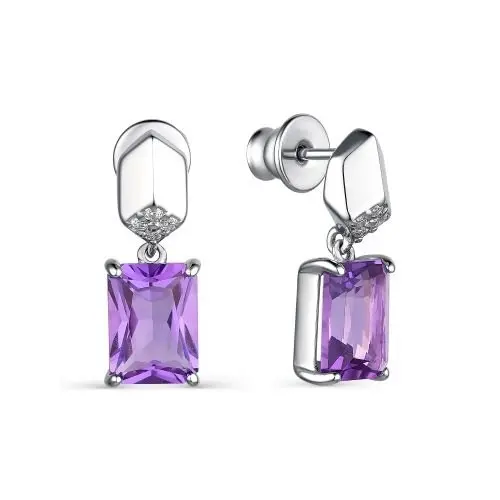 Серьги пуссеты из серебра