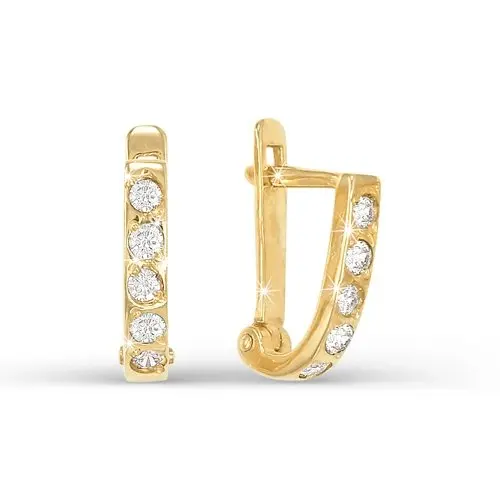 Серьги детские из красного золота