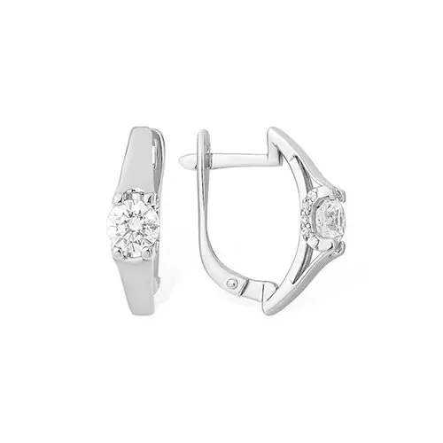 Серьги с английским замком из серебра