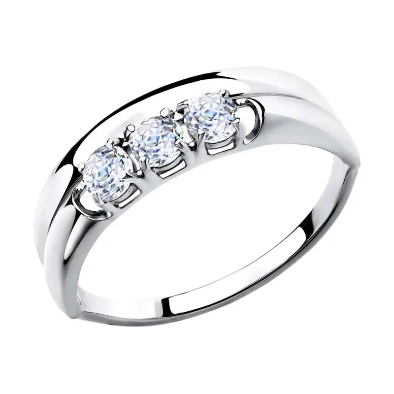 Кольцо декоративное из белого золота