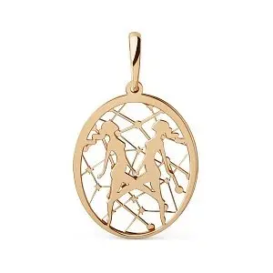 Подвеска знак зодиака из красного золота