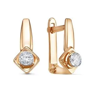 Серьги детские из красного золота