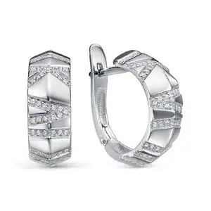 Серьги с английским замком из серебра