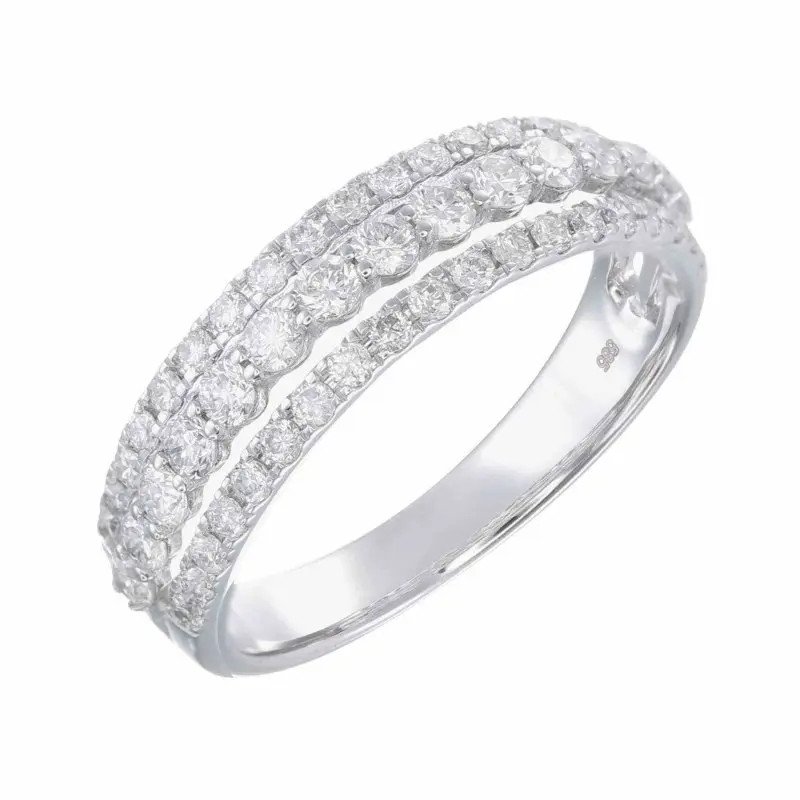 Кольцо декоративное из белого золота