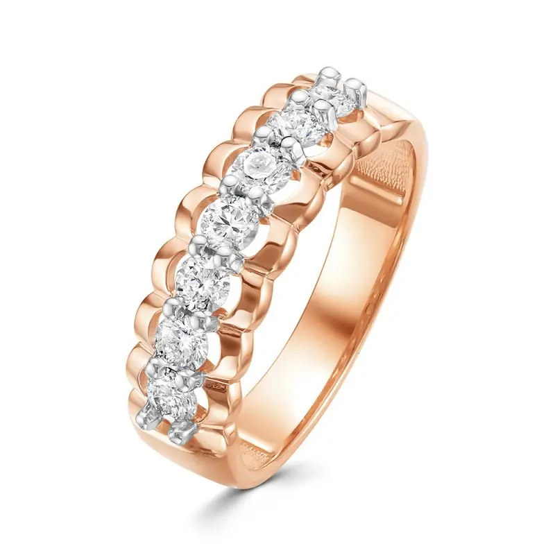 Кольцо декоративное из красного золота