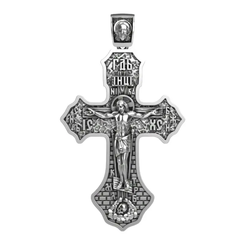 Подвеска крест из серебра