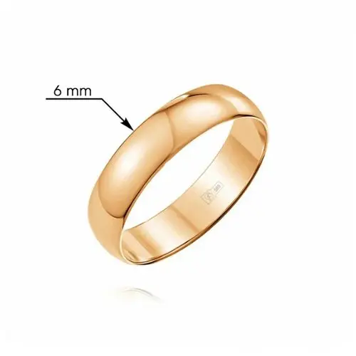 Кольцо обручальное из красного золота