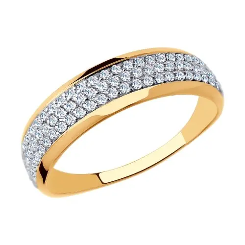 Кольцо декоративное из красного золота