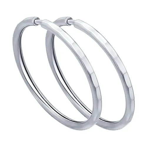 Серьги конго из серебра