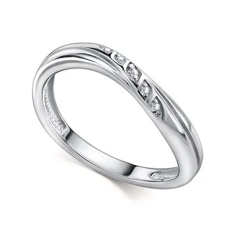 Кольцо декоративное из серебра вид 1