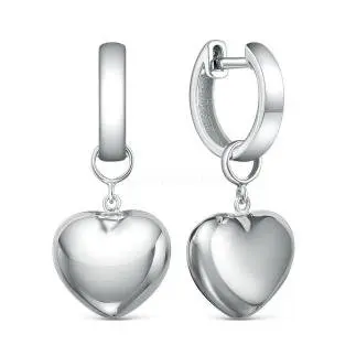 Серьги подвесные из серебра