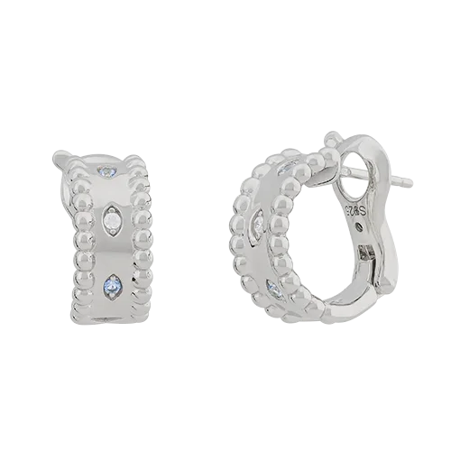 Серьги с английским замком из серебра