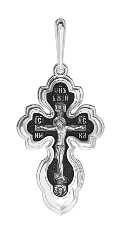 Подвеска крест из серебра