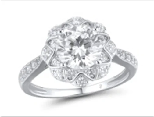 Кольцо декоративное из серебра