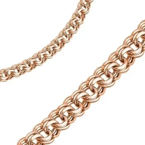 Браслет цепочный из красного золота