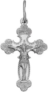 Подвеска крест из серебра