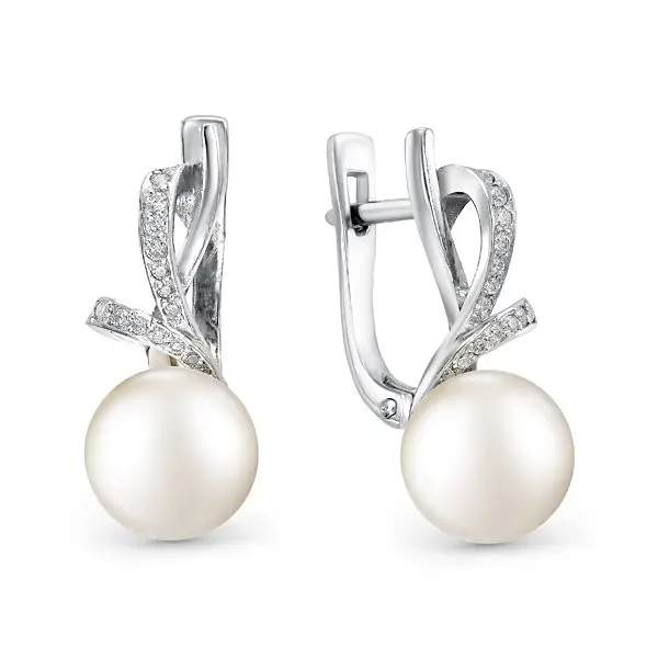 Серьги с английским замком из серебра