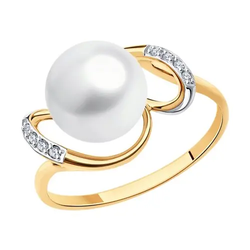 Кольцо декоративное из красного золота