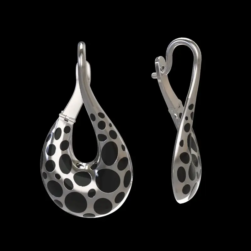 Серьги с английским замком из серебра