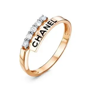 Кольцо декоративное из красного золота