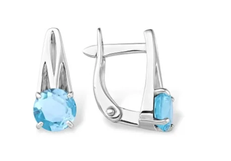 Серьги с английским замком из серебра