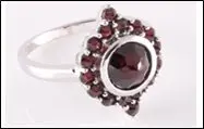 Кольцо декоративное из серебра