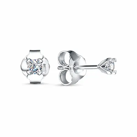 Серьги пуссеты из серебра