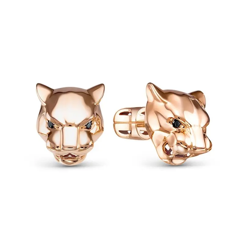 Серьги пуссеты из красного золота