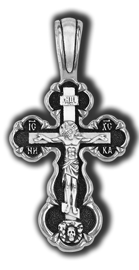 Подвеска крест из серебра