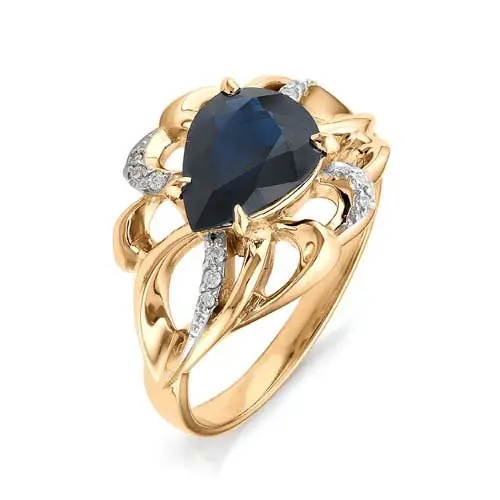 Кольцо декоративное из красного золота