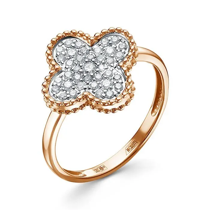 Кольцо декоративное из красного золота Кольцо декоративное из красного золота