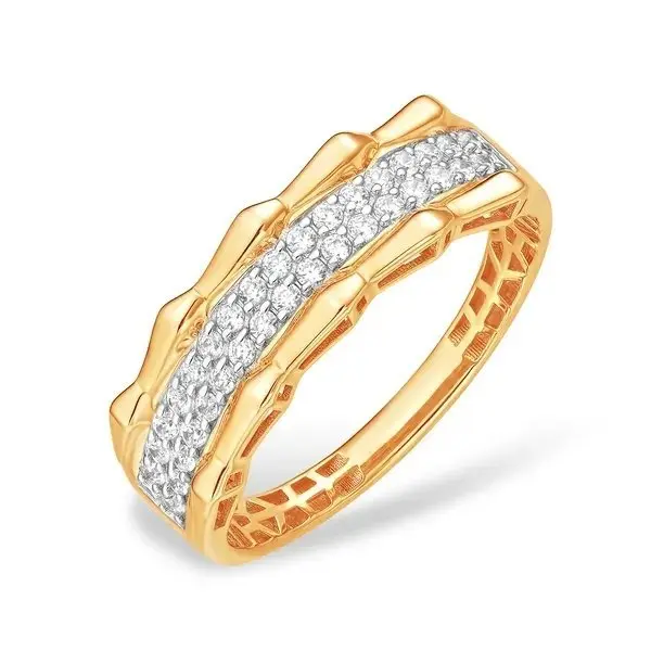 Кольцо декоративное из красного золота