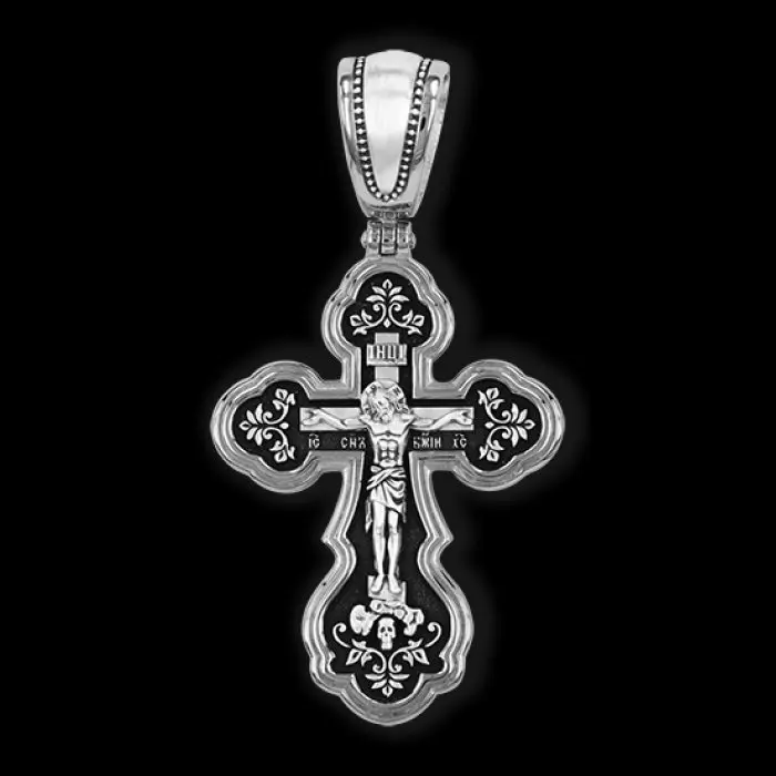 Подвеска крест из серебра