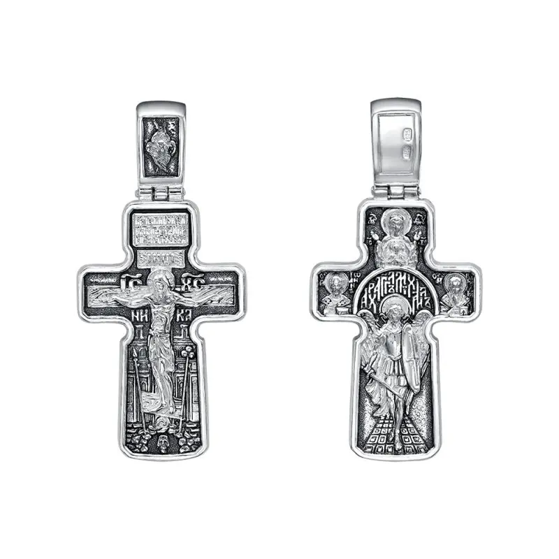 Подвеска крест из серебра