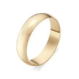 Кольцо обручальное из красного золота вид 1