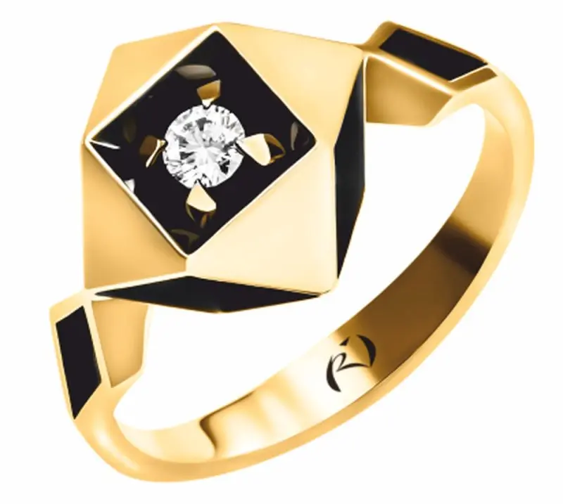 Кольцо декоративное из желтого золота