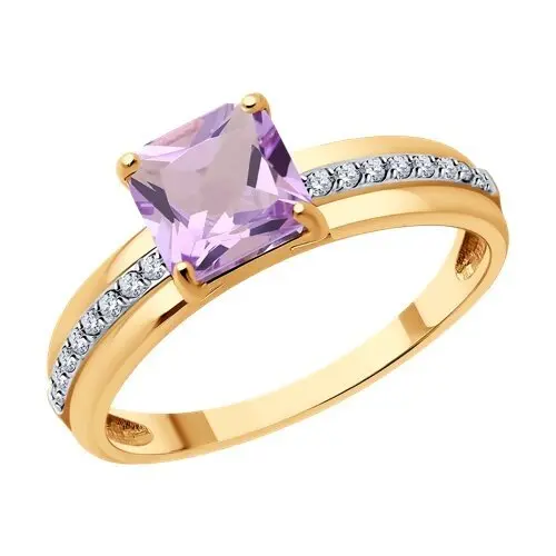 Кольцо декоративное из комбинированного золота