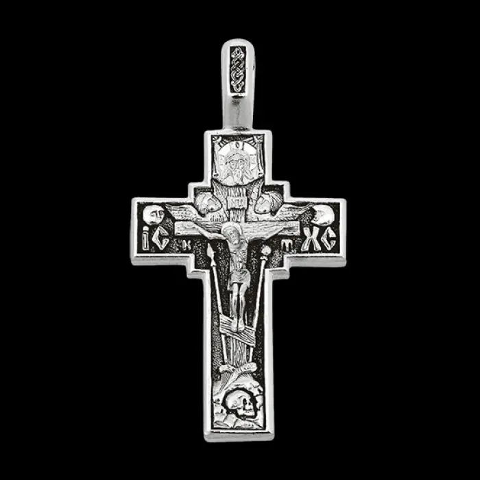 Подвеска крест из серебра