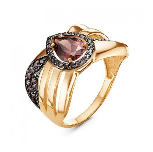 Кольцо декоративное из красного золота