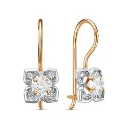 Серьги детские из красного золота