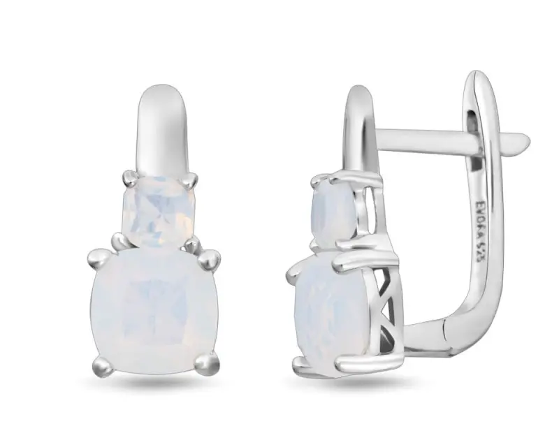 Серьги с английским замком из серебра