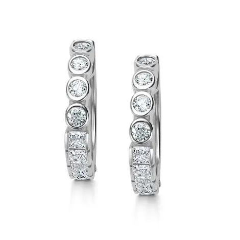 Серьги конго из серебра вид 1