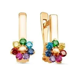 Серьги детские из красного золота